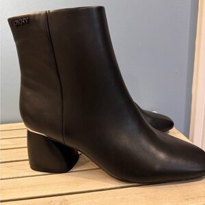 DKNY Sleek Black Ankle Booties
